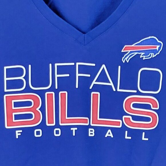 NFL Women's Buffalo Bills Football Blue V-Neck Short Sleeve Tee - 3XL - Picture 3 of 4